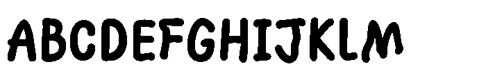 Wonder Hand Pencil Fat Font UPPERCASE