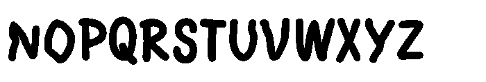 Wonder Hand Pencil Fat Font UPPERCASE