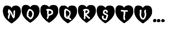 Wonder Hand Pencil Heart Font UPPERCASE