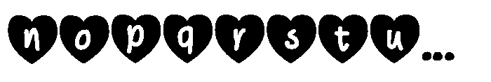 Wonder Hand Pencil Heart Font LOWERCASE