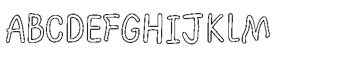 Wonder Hand Pencil Outline Font UPPERCASE