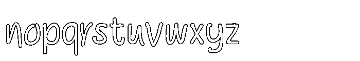 Wonder Hand Pencil Outline Font LOWERCASE