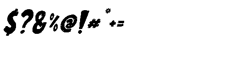 Wonky Dongki Italic Font OTHER CHARS