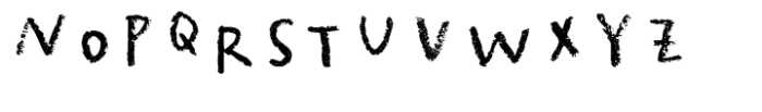 Wonky Pencil SVG Font UPPERCASE