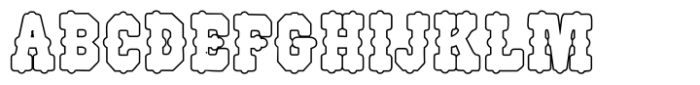 Wood Type 515 Outline Font UPPERCASE