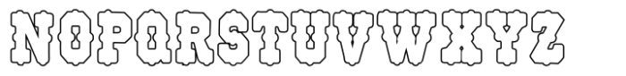 Wood Type 515 Outline Font UPPERCASE