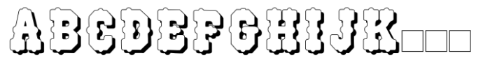 Wood Type 515 Shadow Font UPPERCASE