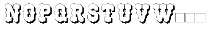 Wood Type 515 Shadow Font UPPERCASE