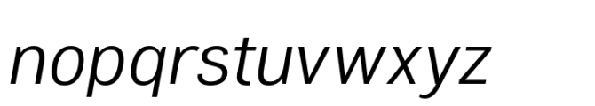 Woolworth Book Italic Font LOWERCASE