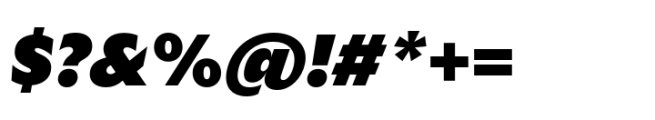 Wordmark Heavy Italic Font OTHER CHARS