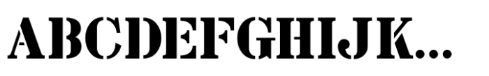 Work Yard Stencil Regular Font UPPERCASE