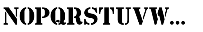 Work Yard Stencil Regular Font LOWERCASE