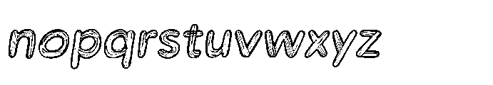 Workprint Italic Light Outline Font LOWERCASE