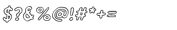 Workprint Italic Outline Font OTHER CHARS