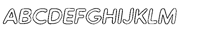 Workprint Italic Outline Font UPPERCASE