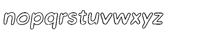 Workprint Italic Outline Font LOWERCASE