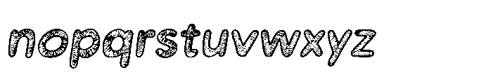 Workprint Italic Scribble Outli Font LOWERCASE