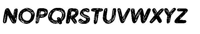 Workprint Italic Sketch Outline Font UPPERCASE