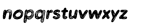 Workprint Italic Sketch Outline Font LOWERCASE