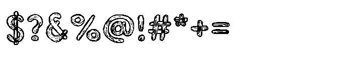 Workprint Light Outline Font OTHER CHARS
