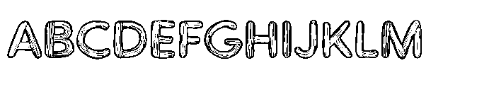 Workprint Light Outline Font UPPERCASE