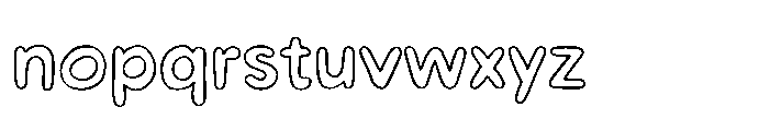 Workprint Outline Font LOWERCASE