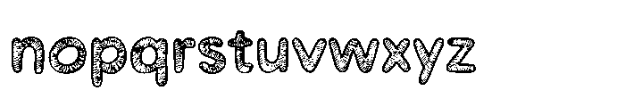Workprint Scribble Outline Font LOWERCASE