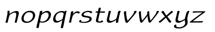 Worstveld Hand Expanded Italic Font LOWERCASE