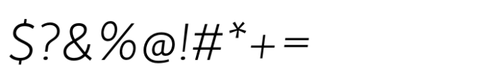 Wozniak Ultra Light Italic Font OTHER CHARS