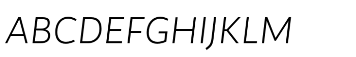 Wozniak Ultra Light Italic Font UPPERCASE