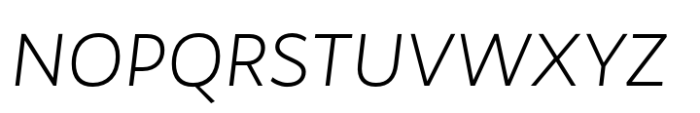 Wozniak Ultra Light Italic Font UPPERCASE