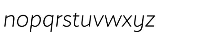 Wozniak Ultra Light Italic Font LOWERCASE