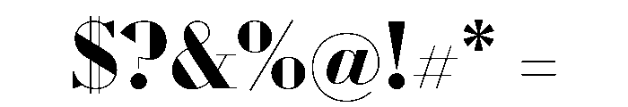 WorkhorseDidot Bold42 Instance Font OTHER CHARS