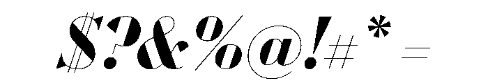 WorkhorseDidotItalic BoldItalic68 Instance Font OTHER CHARS