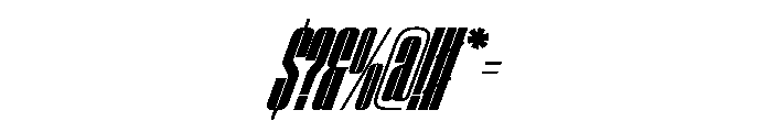 WorkhorseEmpire BlackCompressedOblique Instance Font OTHER CHARS