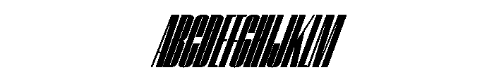 WorkhorseEmpire BlackCompressedOblique Instance Font UPPERCASE