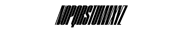 WorkhorseEmpire BlackCompressedOblique Instance Font UPPERCASE