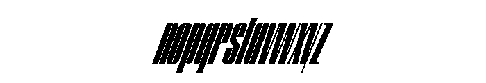 WorkhorseEmpire BlackCompressedOblique Instance Font LOWERCASE