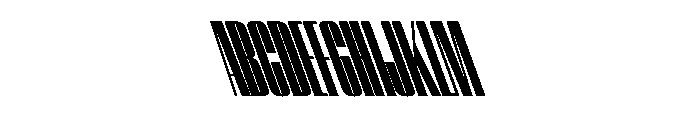 WorkhorseEmpire BlackCompressedReverseOblique Instance Font UPPERCASE