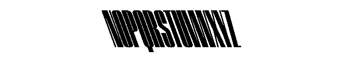 WorkhorseEmpire BlackCompressedReverseOblique Instance Font UPPERCASE