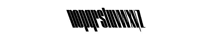 WorkhorseEmpire BlackCompressedReverseOblique Instance Font LOWERCASE