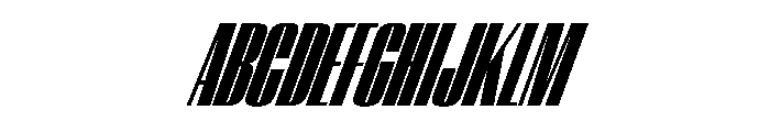 WorkhorseEmpire BlackCondensedOblique Instance Font UPPERCASE