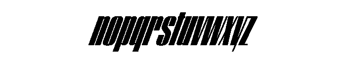 WorkhorseEmpire BlackCondensedOblique Instance Font LOWERCASE