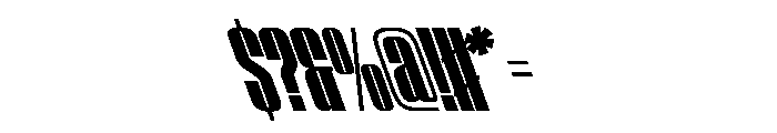 WorkhorseEmpire BlackCondensedReverseOblique Instance Font OTHER CHARS