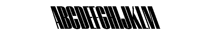 WorkhorseEmpire BlackCondensedReverseOblique Instance Font UPPERCASE
