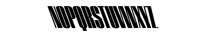 WorkhorseEmpire BlackCondensedReverseOblique Instance Font UPPERCASE