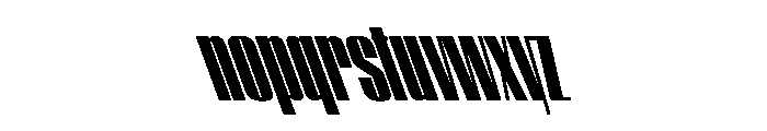 WorkhorseEmpire BlackCondensedReverseOblique Instance Font LOWERCASE