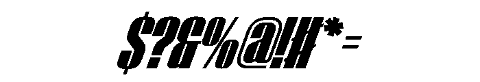 WorkhorseEmpire BlackOblique Instance Font OTHER CHARS