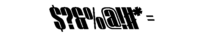 WorkhorseEmpire BlackReverseOblique Instance Font OTHER CHARS