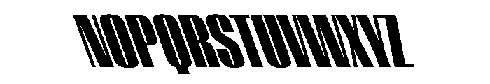 WorkhorseEmpire BlackReverseOblique Instance Font UPPERCASE